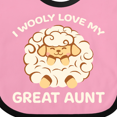 thumbnail image 4 of Inktastic I Wooly Love My Great Aunt Boys or Girls Baby Bib, 4 of 4
