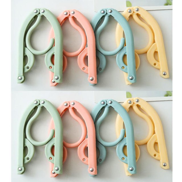 Perchas plegables de viaje CHAO 8 piezas en 4 colores Plástico antideslizantes