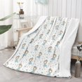 thumbnail image 2 of Princess and Star White Pattern Soft Sherpa Fleece Throw Blanket, Warm Cozy Plush Blanket for Sofa Bed Couch, All Season, 50"x60", 2 of 5