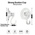 thumbnail image 5 of 12PCS Wreath Hanger Suction Cup Hooks Heavy Duty Shower Wall Window Bathroom Holders Vacuum Holds up to 22 Lbs, 5 of 6