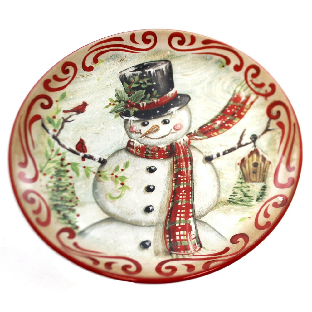 Tabletop CHRISTMAS PLATE Ceramic Ceramic Dish 2020150294 Snowman