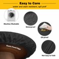 thumbnail image 3 of Elastic Fitted Round Tablecloth, Solid Black Waterproof Stretch Table Cover for 36"-44" Tables, Retro Minimalism Abstract Denim Texture Washable Outdoor Tablecloths for Patio, Picnic, Camping, 3 of 9