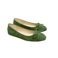 thumbnail image 4 of KEGIRLOM Women's Fashionable Casual Versatile With Bow For Spring And Summer Trendy And Comfortable Flat Shoes . Army Green 5.5, 4 of 5