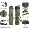 thumbnail image 4 of czcpp-Fishing Rod Case Portable Fishing Pole Bag Waterproof Fishing Rod Reel Tackle Storage Bag Multifunctional Fishing Gear Organizer Travel Carry Case Fishing Bag Gift (Green), 4 of 4