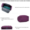 thumbnail image 4 of TIAWOLT Foldable Carry-On Luggage Bag Large Lightweight Weekender for Women Men, with Wet Pocket, Ideal for Overnight/Weekend/Yoga/Gym/Business/Sport/Hospital,Purple, 4 of 10