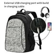 thumbnail image 2 of Vsdgher Silver Glitter Print Travel Laptop Backpack, Laptops Backpack with USB Charging Port, Water Resistant Computer Bag Gift for Men & Women, 2 of 7