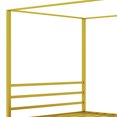 thumbnail image 7 of ModFusion Queen Size 14 Inch Canopy Bed Frame, Build in Headboard and Strong Metal Slat Mattress Support, Gold, Suitable for Adult, 7 of 7
