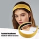 thumbnail image 3 of Diadema de piel sintética, diadema para mujer, amarillo, 1,6 pulgadas de ancho, 3 of 7