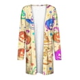 thumbnail image 5 of WXLWZYWL Womens Halloween Cardigan Plus Size Open Front Lightweight Pumkin Bat Spide Web Ghost Witch Print Blouse Cute Spooky Pattern Cardigans, 5 of 6