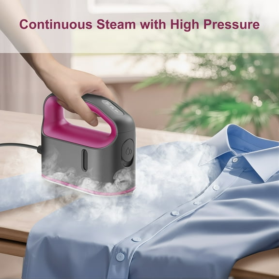 Newbealer Steam Iron for Clothes,1200W Portable Iron for Travel,Rapid Heating Ceramic Soleplate,3-Levels Steaming&Dry Ironing,Self-Cleaning,Auto-Shut off