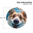 thumbnail image 2 of Lsque Sea Swimming Corgi Pattern 4" Drink Coasters Set of 4, PVC Leather Absorbent Coasters, Table Coaster Set Decorative Coffee Cup Coasters Housewarming Gift -Round Shape, 2 of 6
