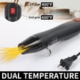 thumbnail image 3 of CURYMAY Heat Gun for Crafting,110V 350W Handed Hot Air Gun,3.28Ft Ultra-Long Cable Portable Heat Gun with Stand and Power Cord for Shrinking Wrapping Pvc,Diy Embossing and Drying Paint (Black), 3 of 7