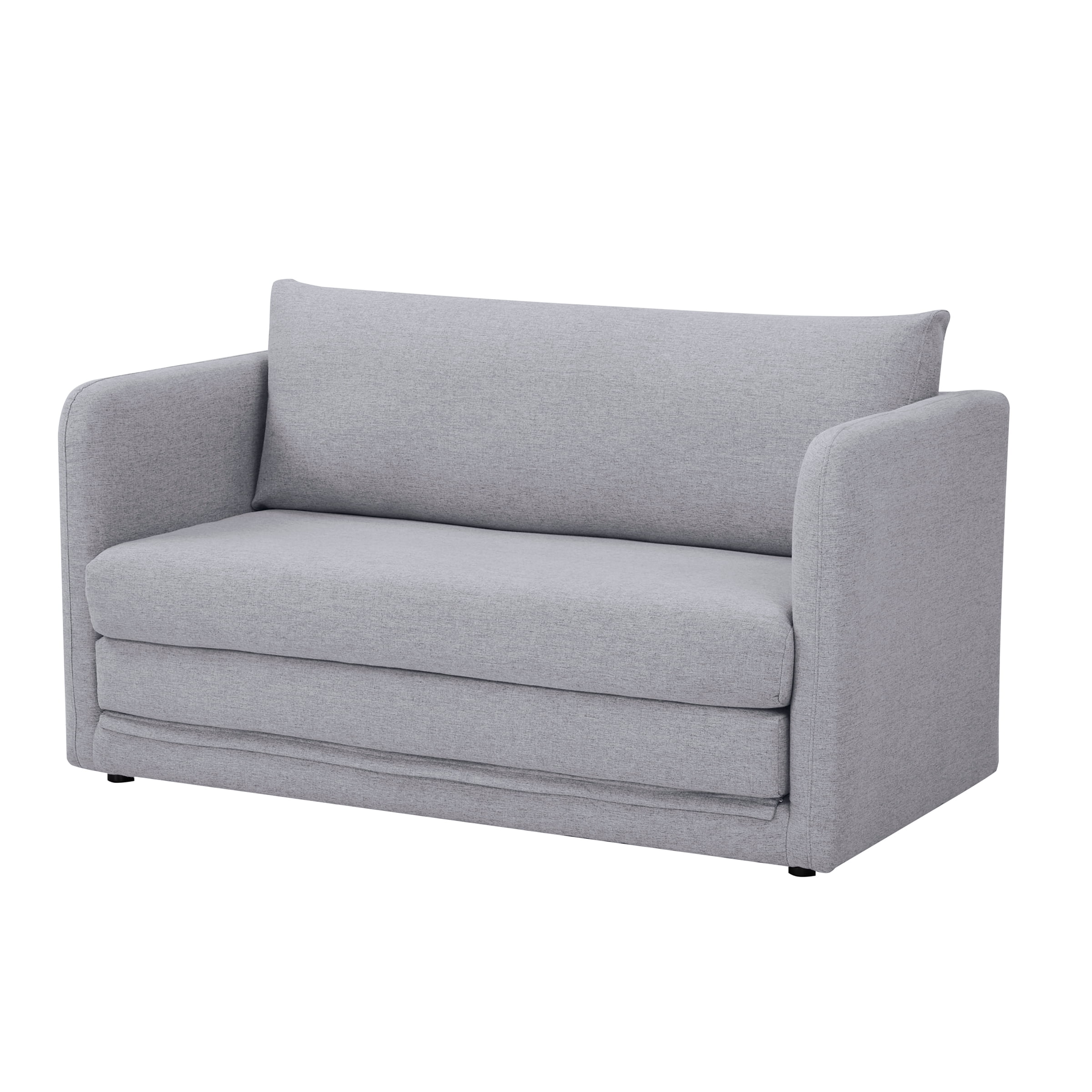 A&D Home Newberry Polyester Loveseat, 2 Person Sleeper Sofa, Light Gray