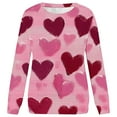 thumbnail image 5 of Womens Cute Heart Sweatshirt for Valentines Day Plus Size Long Sleeve Pullover Tops Crewneck Shirts, 5 of 5