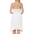 thumbnail image 2 of Women's Summer Floral Crochet Lace Adjustable Straps Smocked Ruffle Hem Midi Beach Dress, 2 of 6