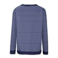 thumbnail image 5 of hotojiny Long Sleeve Sweatshirt for Women Casual Crew Neck Knit Pullover Tops Fall Fashion Striped Tunic Tops, 5 of 5