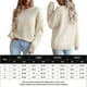 thumbnail image 2 of Suéter Suéter de punto básico con cuello redondo para mujer, Top informal de punto, Color sólido, Otoño e Invierno Ygjytge Beige T M para Mujer, 2 of 8