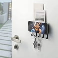 thumbnail image 5 of Fox Astronaut and Guita Mail Holder Organizer Wall Mount with Shelf Key Holder Key Rack with 5 Key Hooks for Wall Decorative, 5 of 6