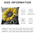 thumbnail image 5 of Creowell Sunflower Fashion Style Dirt-Resistant Throw Pillow Covers for Couch Sofa Bed Living Room Bedroom Decorative High-Quality 1PC 24x24in, 5 of 5