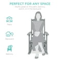 thumbnail image 6 of Best Choice Products All-Weather Rocking Chair, Indoor Outdoor HDPE Porch Rocker w/ 300lb Weight Capacity - Gray, 6 of 7
