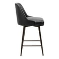 thumbnail image 3 of Tabouret de Comptoir Pivotant Keppel Noir & Bronze, 3 of 7