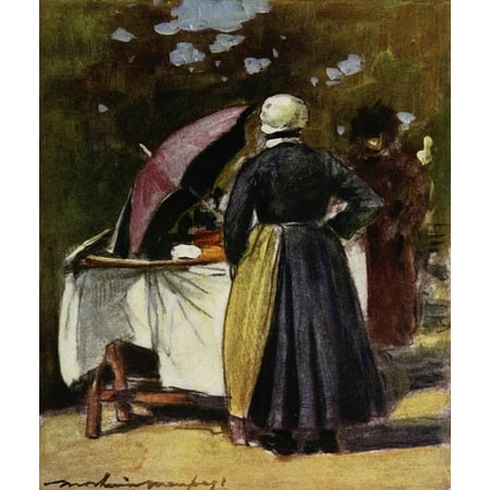 Paris 1909 A Cake Stall Stretched Canvas - Mortimer Menpes (18 x