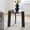 Black, variant on Tina's Home Round End Tables, Wood Fluted Side Tables, Modern Accent Tables for Living Room, Apartment, Small Spaces, Black