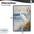 thumbnail image 4 of Stupell Industries Coastal Egret By The Waves Black Framed Giclee Art, 16 x 24, by Petals Prints Design, 4 of 8