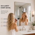 thumbnail image 5 of Wall-Mounted Mirror Aluminum Alloy Frame Bathroom Wall Mirror for Vanity Living Room, Bedroom Entryway Room Home Decor 24" x 30", 5 of 12