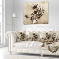 thumbnail image 3 of Designart Warrior Fighting Tattoo Art - Abstract Portrait Throw Pillow - 16x16, 3 of 5