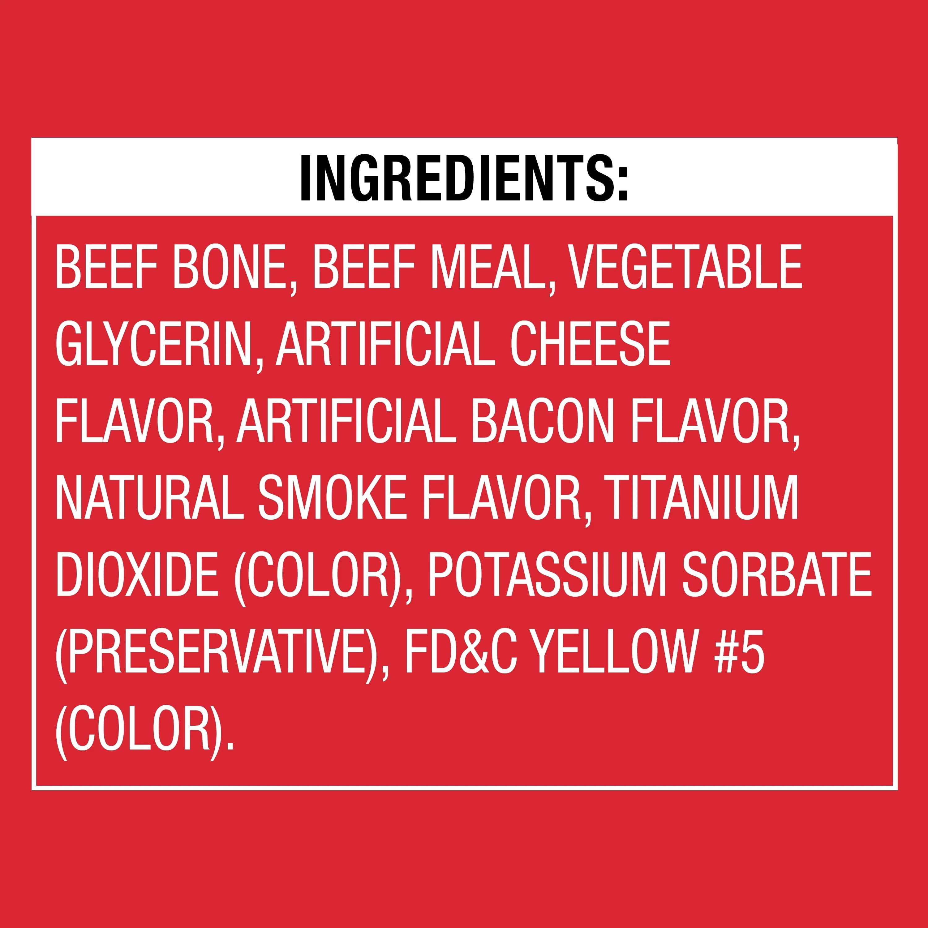 (15 pack) Ol' Roy 5-Inch Filled Bone, Bacon and Cheese Flavor, 1 Count PDQ
