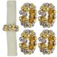 thumbnail image 1 of 4pcs Navidad pequeña campana servilleta hebillas navidad fiesta mesa decoración suministros, 1 of 8