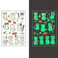 OVINYER Luminous Tattoo Stickers Waterproof Temporary Cute Dinosaur