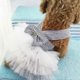 thumbnail image 4 of Pet dog dress, fashionable striped puppy princess dress, vertical stripes white M., 4 of 4