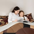 thumbnail image 4 of Feelyou Art Cycle Bedding Comforter Set 7pcs, Retro Abstract Stripes Queen Bedding Sets, 4 of 8