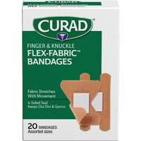 Medline Curad Flex-Fabric Finger & Knuckle Bandages - Pack of 10