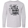 thumbnail image 3 of Inktastic Little Surf Dude with Surfboard Long Sleeve Youth T-Shirt, 3 of 5