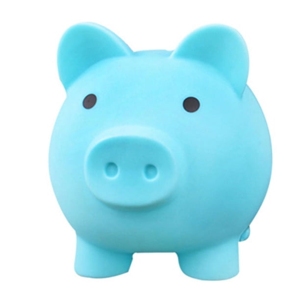 Linda hucha, hucha para niños y niñas, hucha de plástico inastillable para niños, tarro de ahorro de juguete para niños (azul)