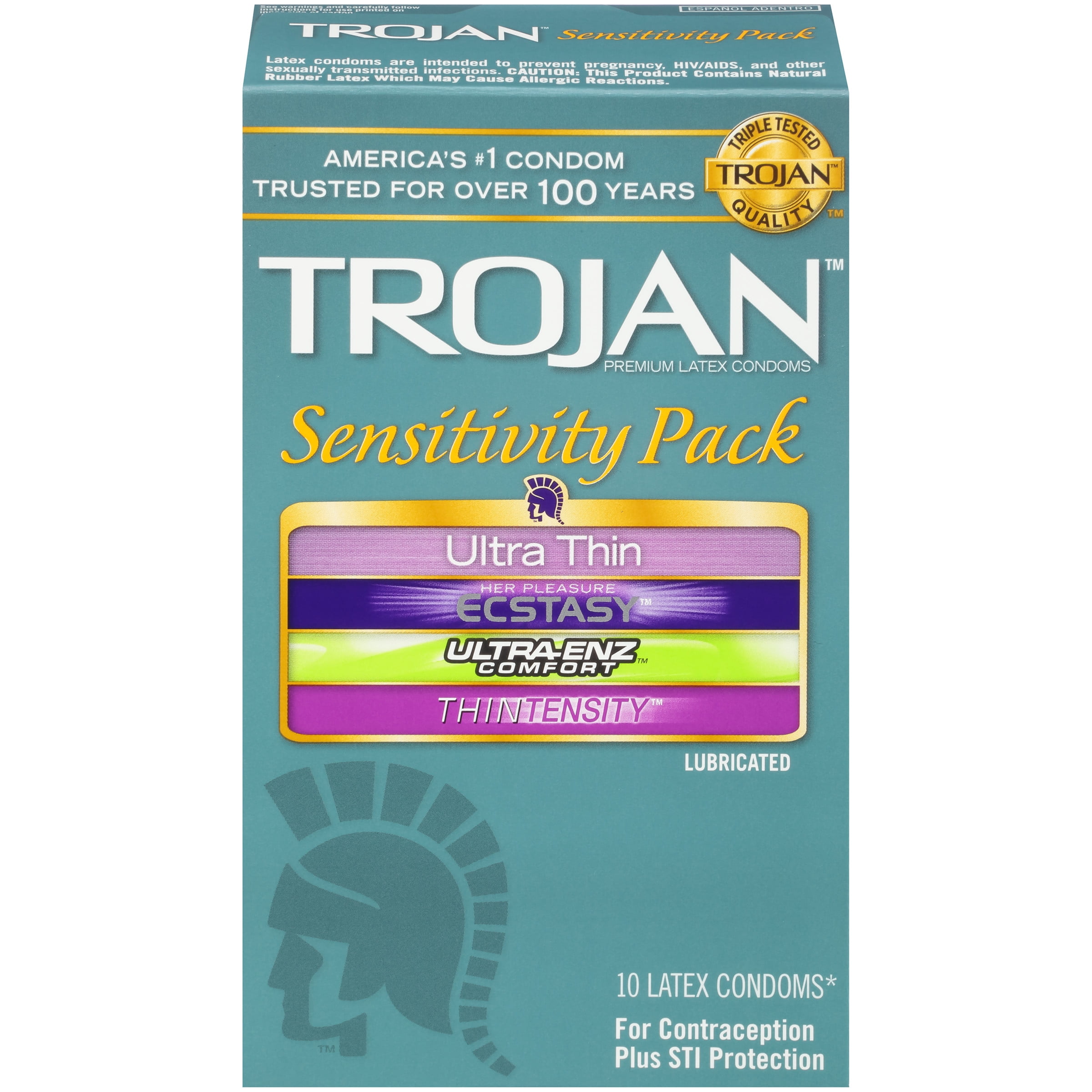 Trojan Sensitivity Variety Pack Lubricated Condoms 10 Count