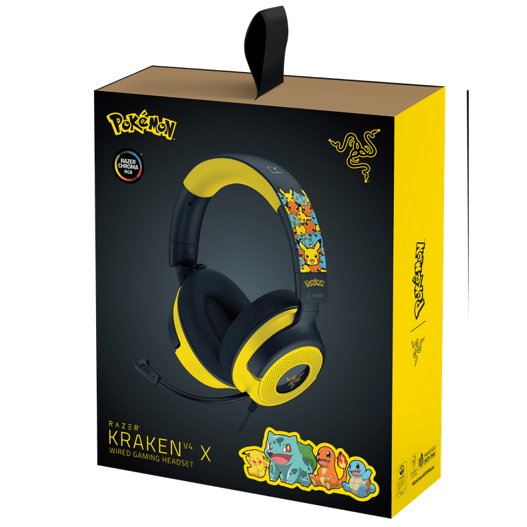 Razer Kraken V4 X USB Wired Gaming Headset, Pokémon Kanto Starters
