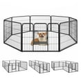 thumbnail image 1 of Gymax Dog Playpen Indoor Outdoor 8 Panel 24'' Height Pet Fence for Puppy w/ Door, 1 of 10