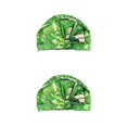 thumbnail image 1 of Kearding Gorros de ducha Estampado de flores Cubierta elástica impermeable Baño Ajustable Sombrero universal Mujeres Niñas Baño Estampado de Type5 NO5, 1 of 6