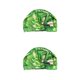 thumbnail image 2 of Ounissouiy Gorros de ducha Estampado de flores Impermeable Lazo elástico Baño grueso Ajustable Colorido Rizado Sombrero Baño Barbero Cocotero Árbol de coco 2piezas Ounissouiy CBP385845, 2 of 6