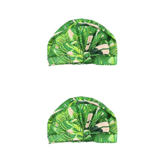 Kearding Gorros de ducha Estampado de flores Cubierta elástica impermeable Baño Ajustable Sombrero universal Mujeres Niñas Baño Estampado de Type5 NO5