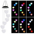 thumbnail image 4 of Harpi Solar Wind Chimes for Outside, Pink Heart Shaped Color Changing Wind Chime, Waterproof LED Decorative Mobile Lights for Garden Yard Outdoor Christmas Decor, 4 of 4