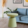 thumbnail image 4 of Luzkey Petite Table d'Appoint Ronde Table à Boisson Multifonction avec Base Table Piédestal Ronde pour Patio Salon Coin Dortoir Chambre Vert Pâle, 4 of 8