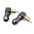 thumbnail image 4 of 10 Uds. Conector Conector de Audio Macho Codo de Ángulo Recto de 90 Grados Conector de Terminal de Altavoz para Soldar Cable de Vídeo, 4 of 5