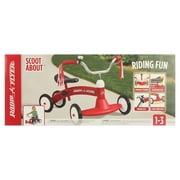 Open Box Radio Flyer Scoot About Ride-On Tricycle for Toddlers Ages 1-3 Years, Red Steel Frame