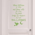 thumbnail image 2 of When Witches Go Riding and Black Cats are Seen, The Moon Laughs and Whispers 'Tis Near Halloween Decals Vinyl Lettering Wall Decal Size: 19.5"H x 12.5"L - Color: Lime, 2 of 5