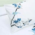 thumbnail image 4 of Cherry Garden Cotton Embroidered 3-Piece Duvet Cover Set, 4 of 4